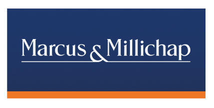 Logo of Marcus & Millichap, a satisfied client of Elevated Angles drone services
